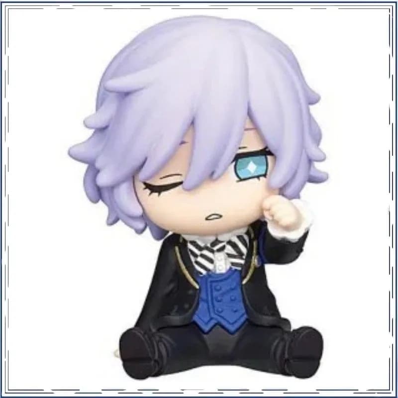 Disney Twisted-Wonderland Anime Figures Shoulder on Shoulder Sleeping Position Gashapon Q-version Action Figure Collectible Toy