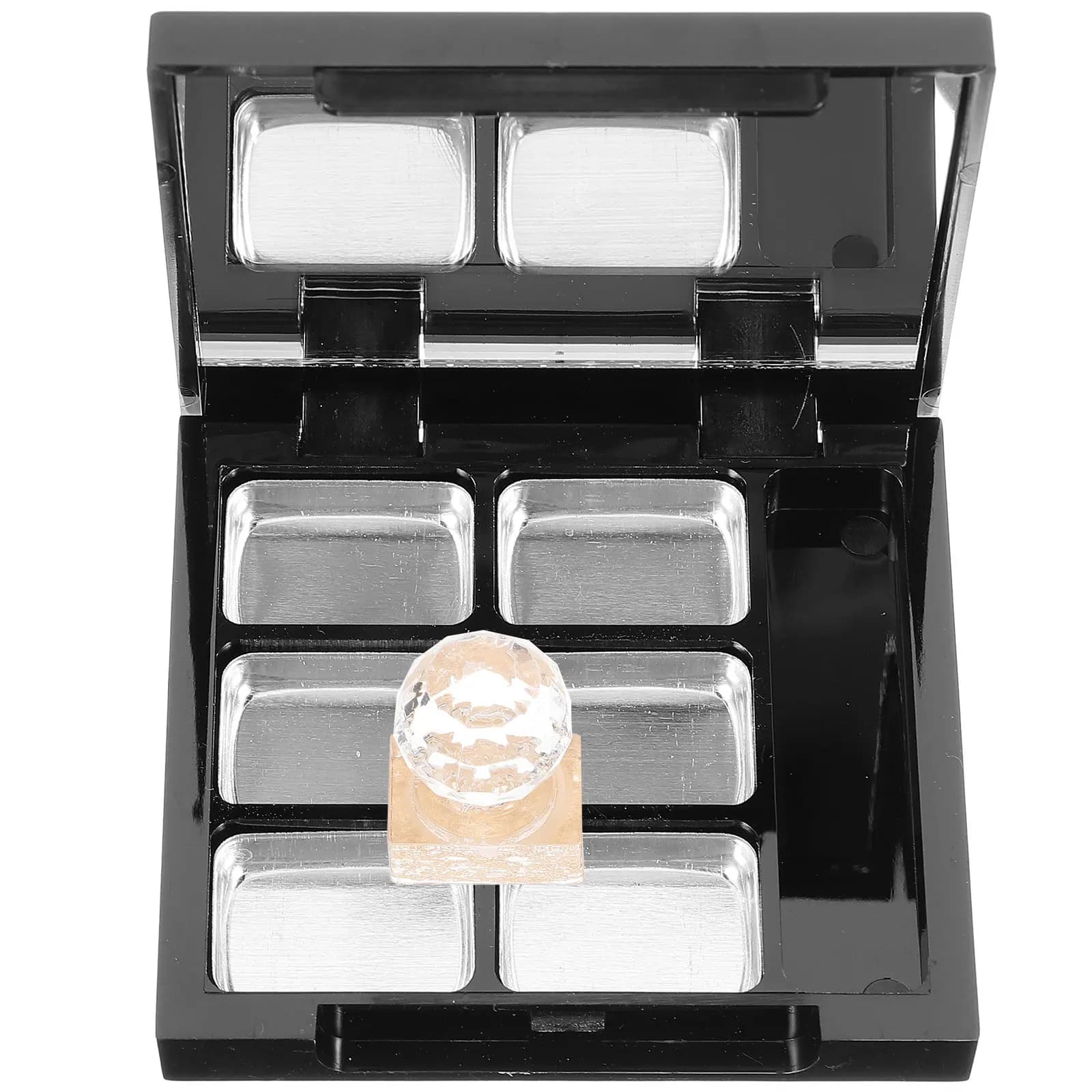 Set di 1 Contenitore Vuoto per Ombretti a 9 Scomparti, Compatto e Ricaricabile, Portatile per DIY, Custodia per Ombretti, Blush e Illuminanti
