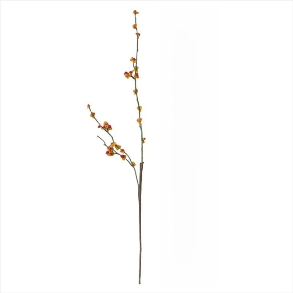 New Yellow Flower Artificial Faux Plants Plastic Floral Fake Flowers Plant Decorative Simulation Tree Branch Wedding Decoration
