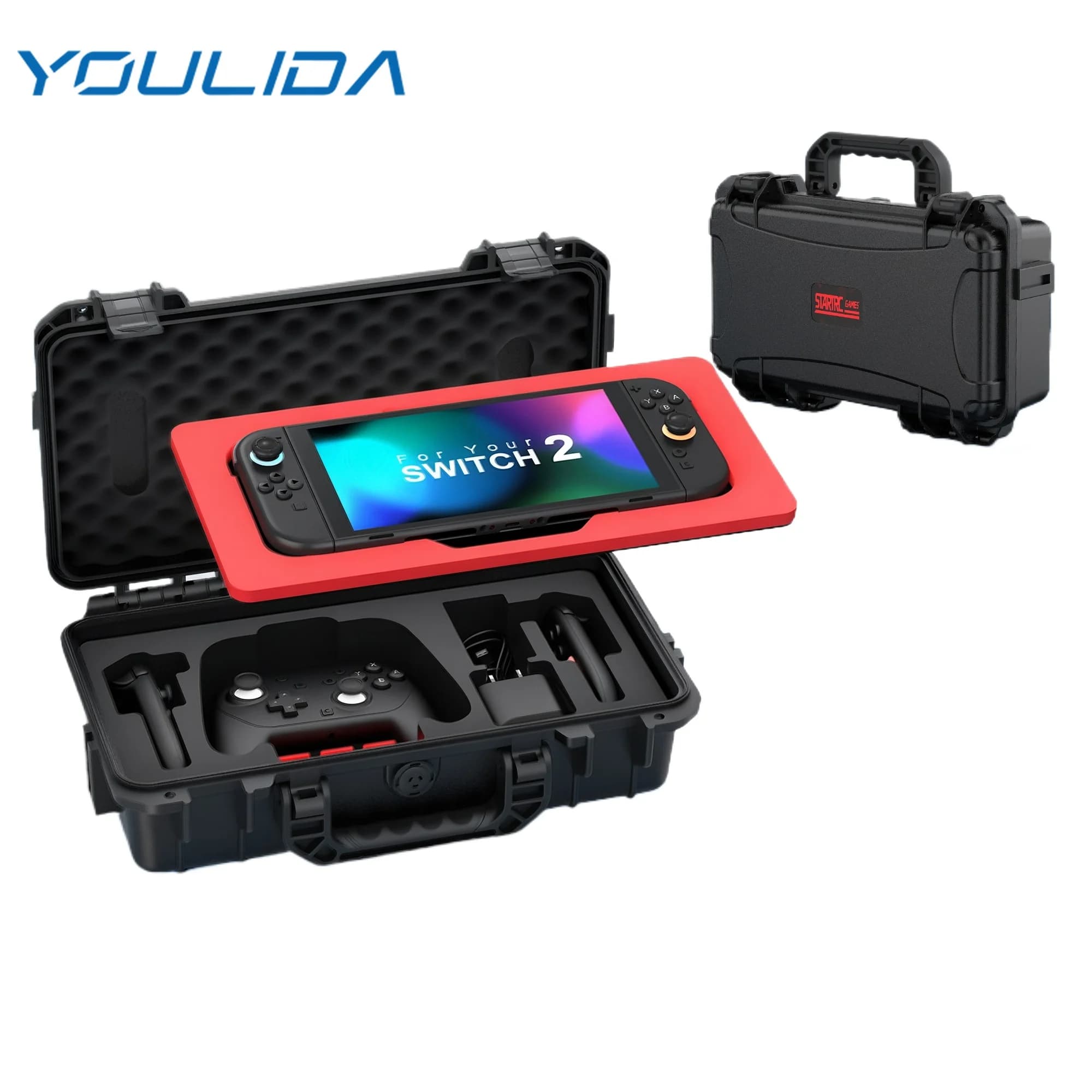 Custodia da trasporto NS2 a 2 strati per Nintendo Switch 2 Scatola di immagazzinaggio impermeabile Protezione rigida Valigia portatile Accessori per console di gioco