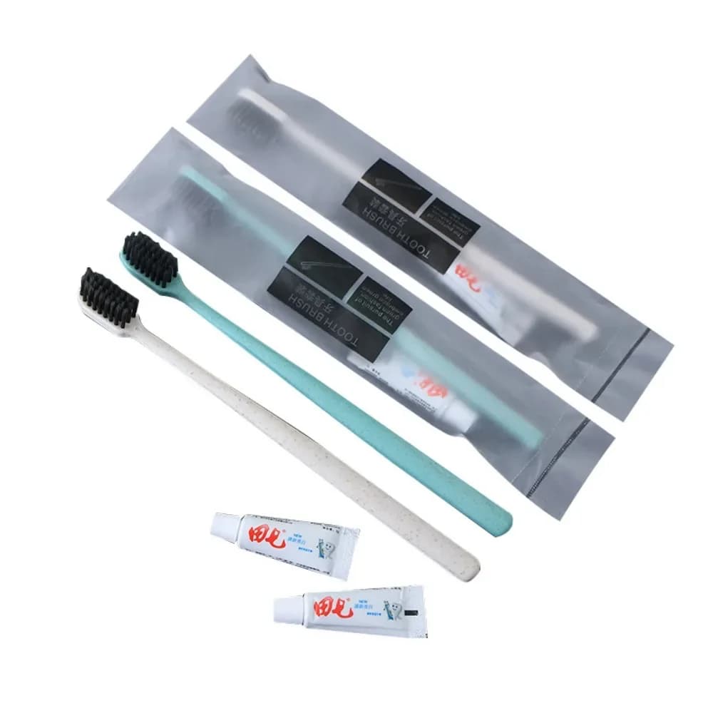 Set di forniture da viaggio per spazzolino usa e getta pratico da 100 pezzi Set di articoli da toeletta portatili leggeri e facili da trasportare