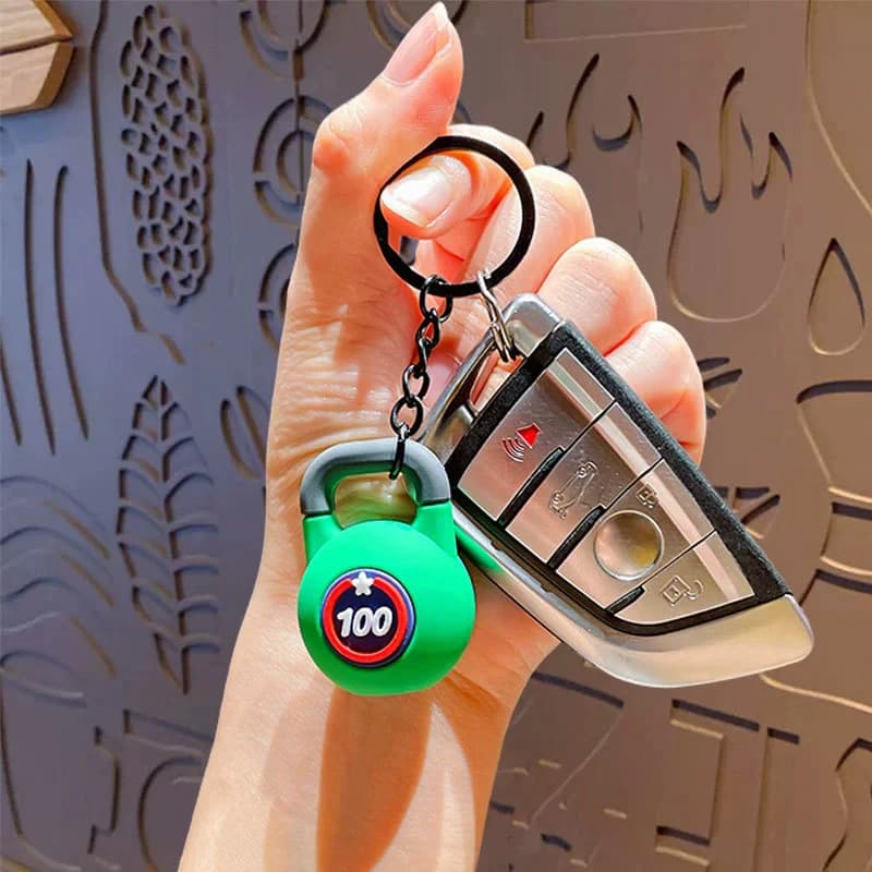 Kettlebell Key chain Fitness Keychain Gym Lover Weightlifting Keyring Silicone Gym Gifts Workout Bag Charm