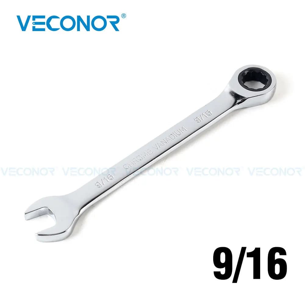 1pc 9/16 Inch Imperial Size Wrench Keys Ratchet Spanner Wrench Set Universal Hand Tools Car Repair Tool