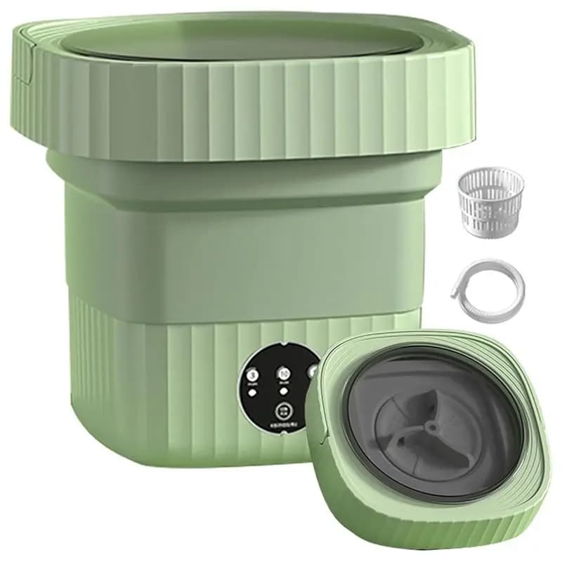 6L Mini Washer Withdrain Basket Portable Foldable Washing Machine Forapartment Dorm Trave Fordeep Cleaning Underwear C EU Plug-Y