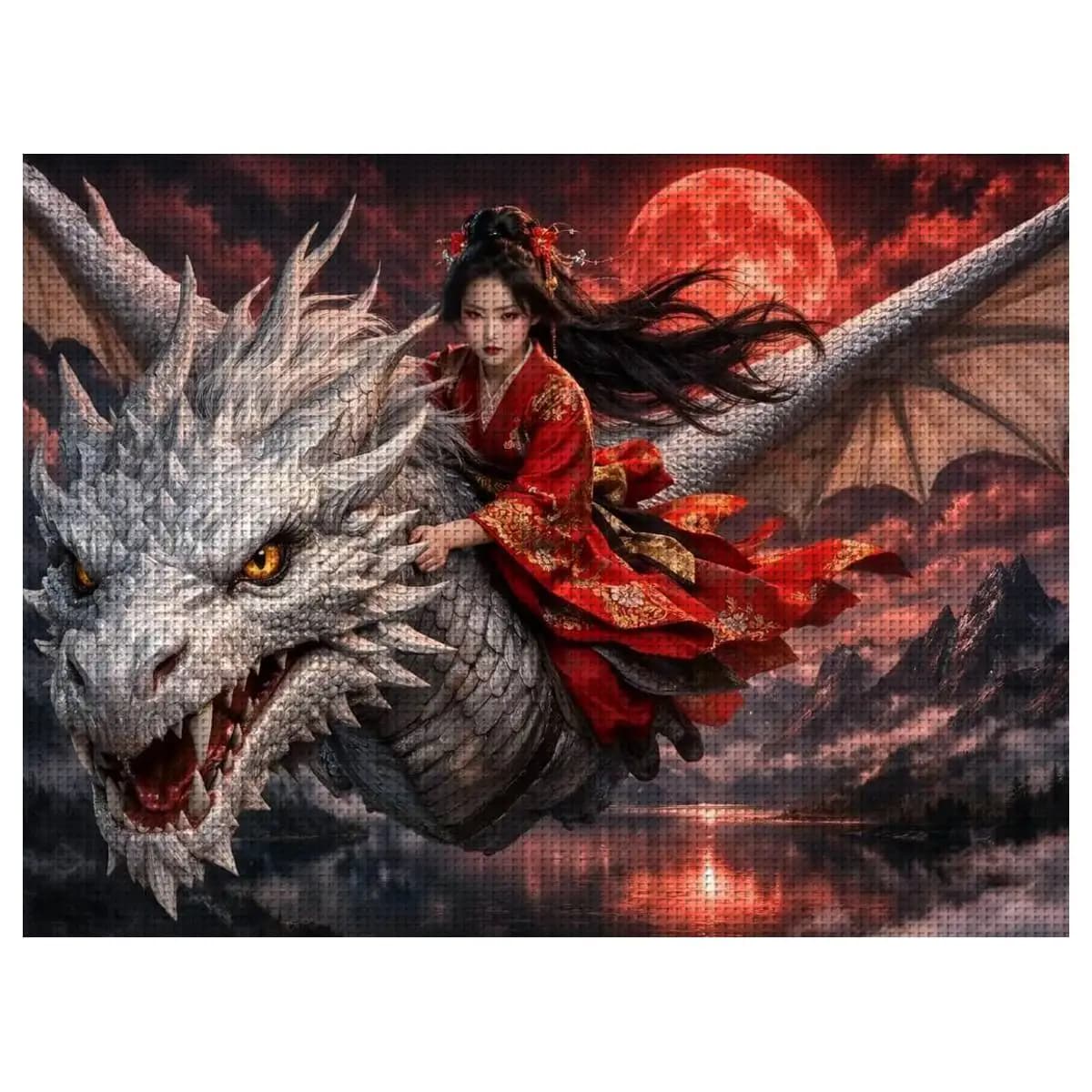 1pc 30X40CM/11.8*15.74inch Stamped Cross Stitch Kit DIY Kit 11/14CT DIY Embroidered Set DIY Cross-Stitch Set for Gift