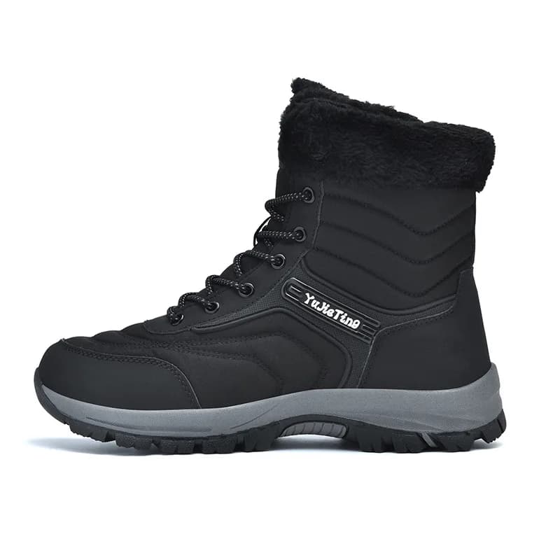 Stivali da trekking da uomo invernali caldi di marca Stivali da neve da uomo all'aperto Scarpe da ginnastica casual da lavoro da uomo Stivaletti antiscivolo alti per tenere al caldo