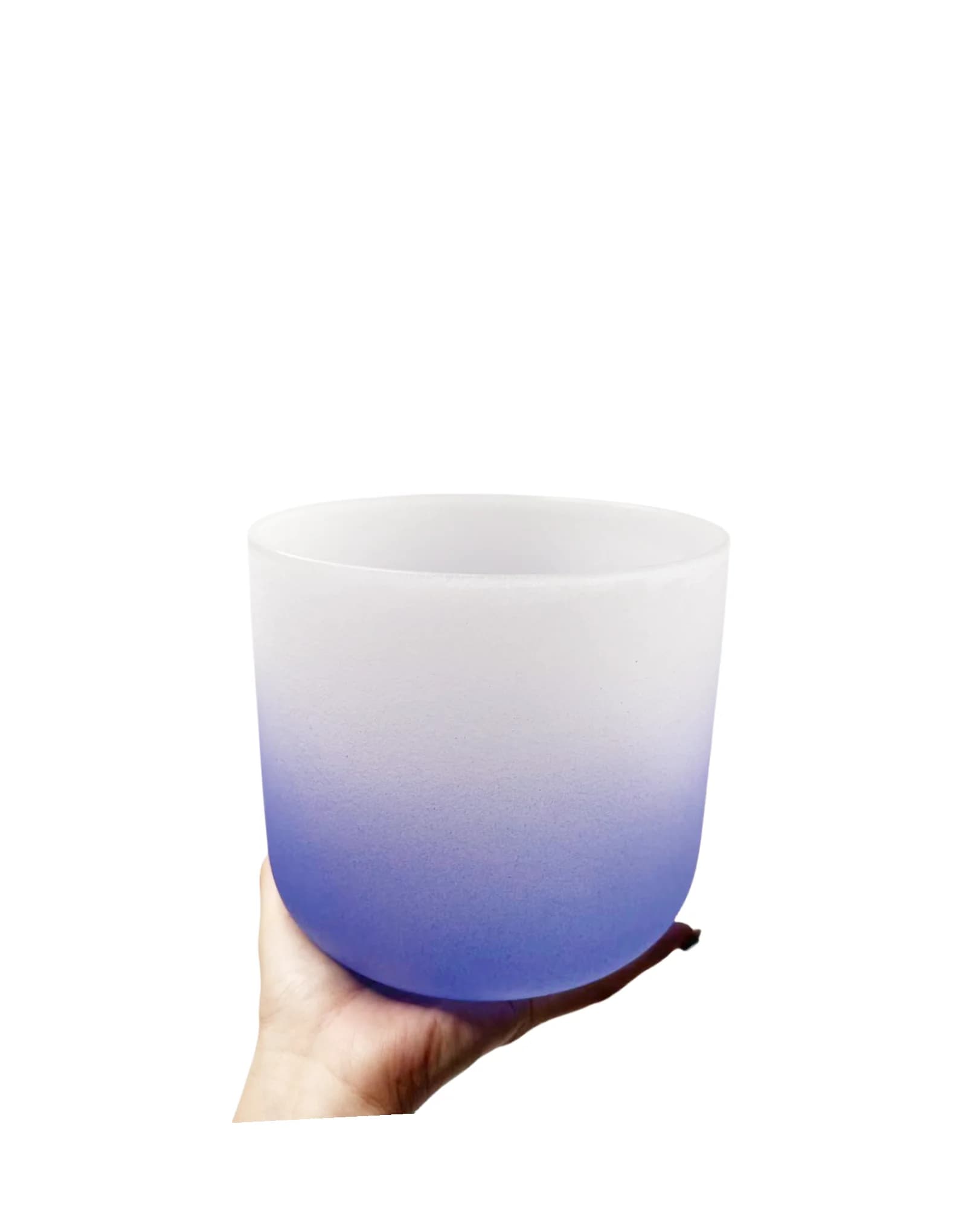 432hz/440hz 7" Note A Half Color Aria Gradient Chakra Sound Healing Frosted Quartz Crystal singing bowl for healing Crown Chakra