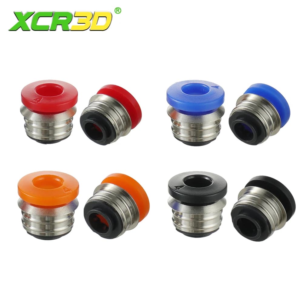 XCR3D 4/8 pcs 3D Printer Parts Pneumatic Connectors 2*4 Tube PTFE Bowden Push Fast 1.75mm Fixing Hotend Extruder Kit