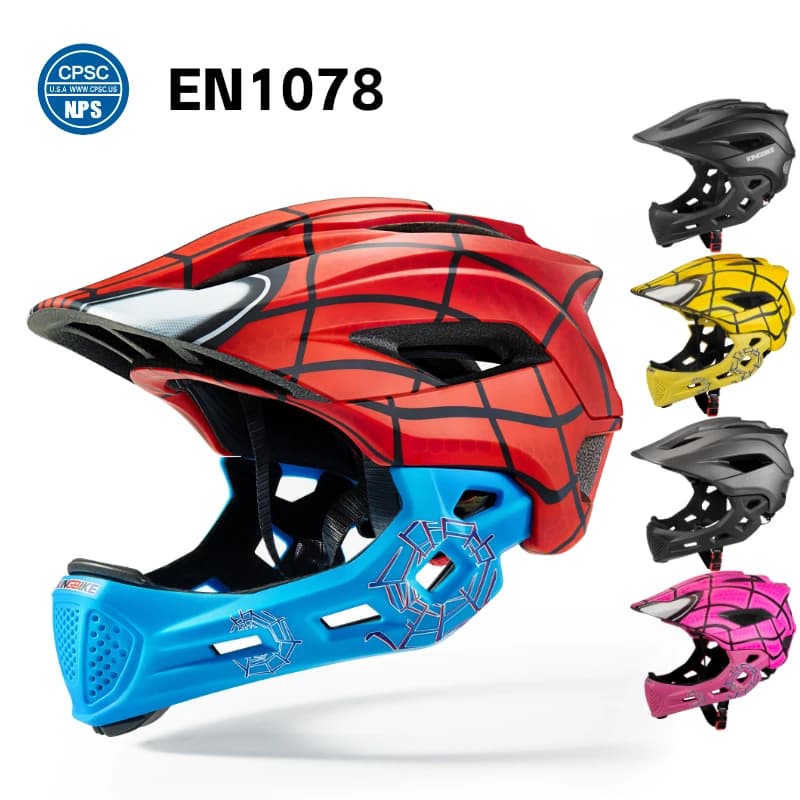 BATFOX Bicycle Helmet for Kids Motocross MTB Integral Helmet detachable mountain bike helmet Cross bike helmet for children