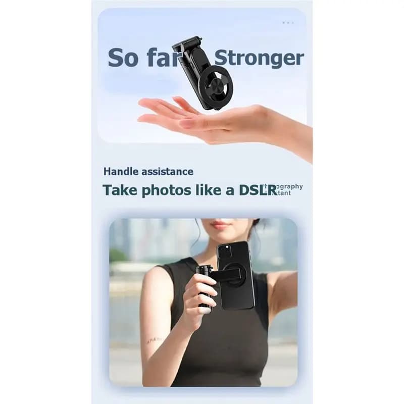 DT23 Magnetic Selfie Stick with 360° Rotation Phone Tripod, Extendable Stand with Remote Control, for Smartphones Vlogging