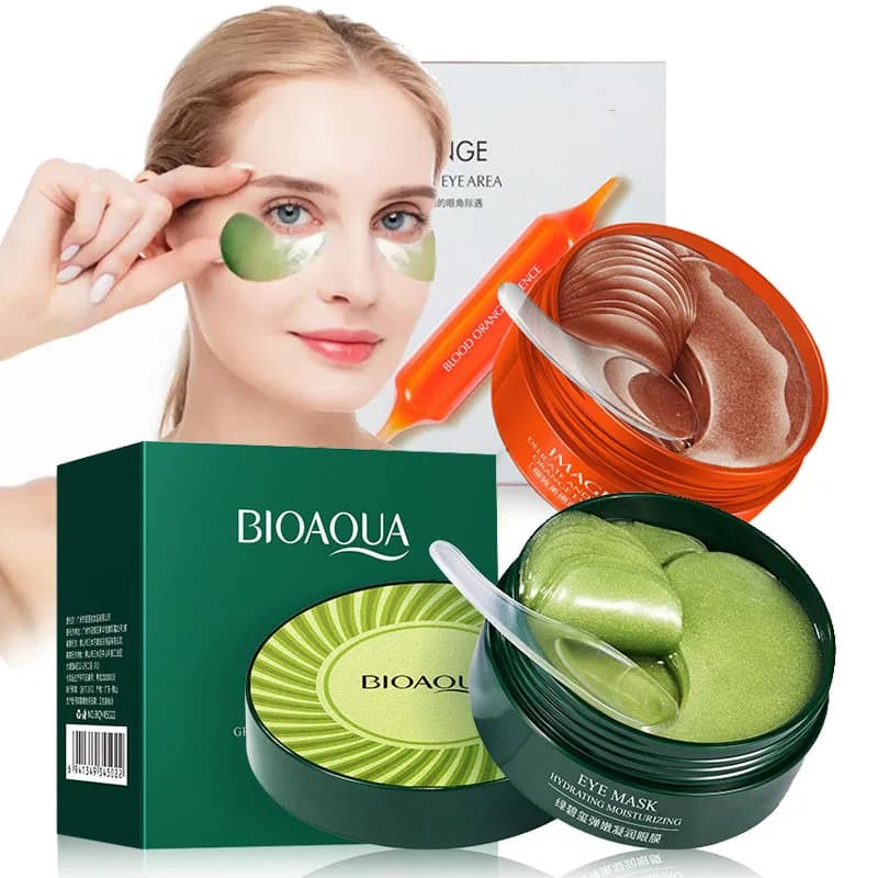60 pcs/box BIOAQUA Crystal Algae Collagen Mask For Eyes Anti Circles Rugs Remove Bags For Eyes Hydrating Benne For Eyes