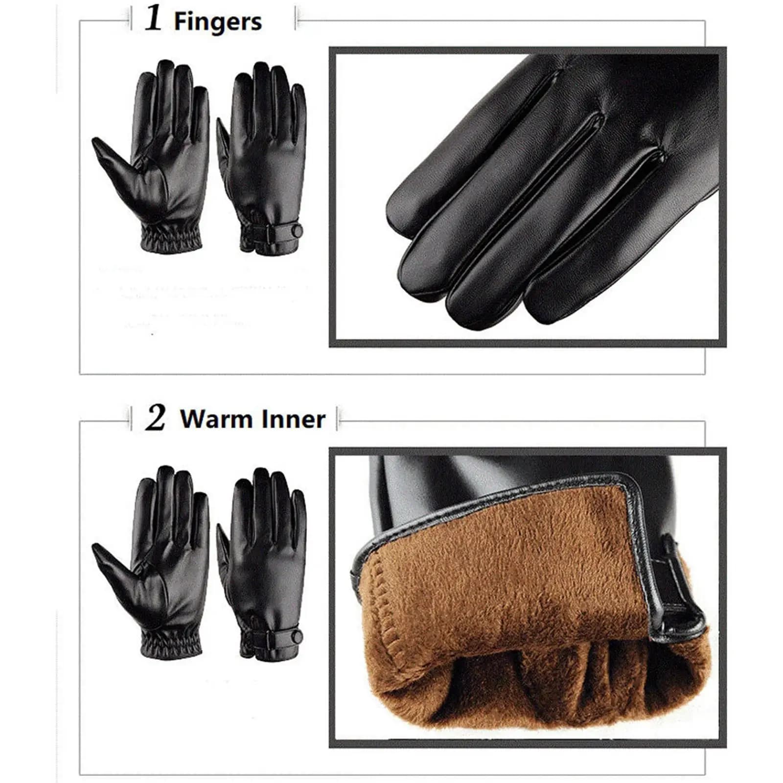 Men Winter Gloves Driving Running Motorcycle Touch Screen Gloves Mittens