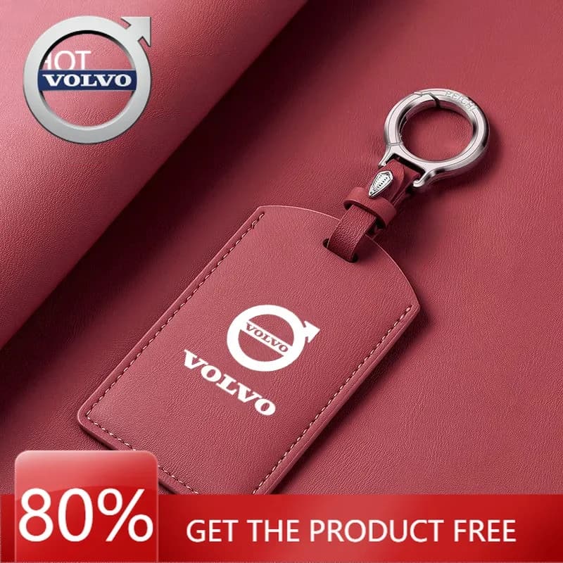 Nuova Custodia Portachiavi in Pelle con NFC per Auto Volvo 2026 - Cover Protettiva per Chiave Smart per Volvo EM90 EX30 2024 Polestar Auto
