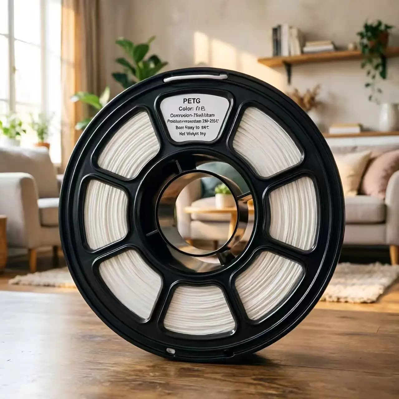 Filamento PETG 5KG 1.75mm Bobina da 5kg per Stampante 3D Nero Bianco Grigio Senza Intasamenti Alta Resistenza Durevole Filamenti 3D