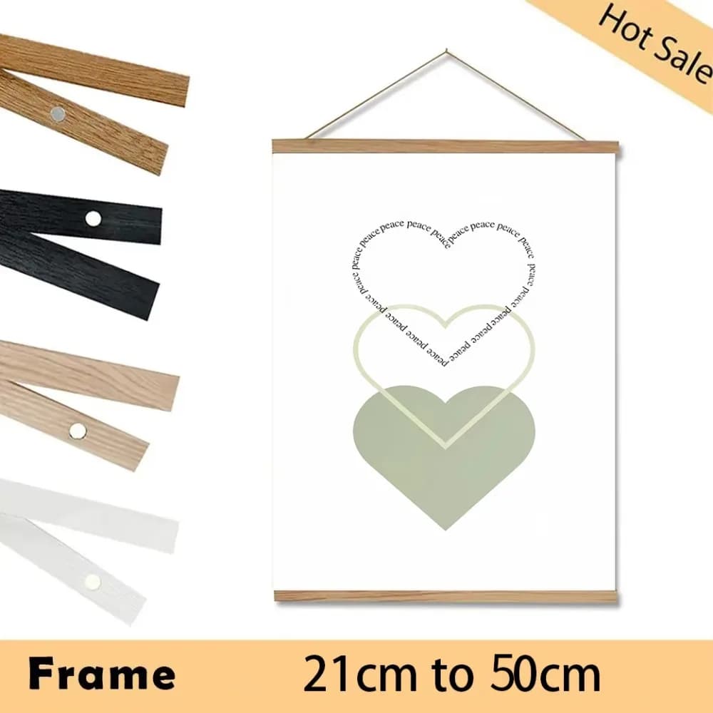 7 Colors 30 40 50 Cm Magnetic Poster Hanger Teak Black White Photo Frame Canvas Picture Frame Gold Black Silver Oak Wall Frame