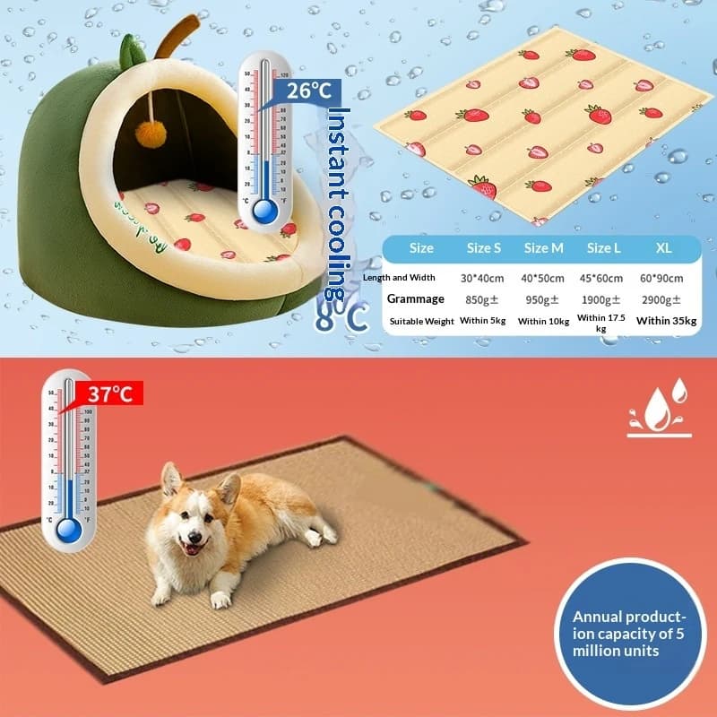 Custom-made pet cooling pad, dog mat, summer supplies for cooling and sleeping, easy-to-clean gel cushion, cooling pad