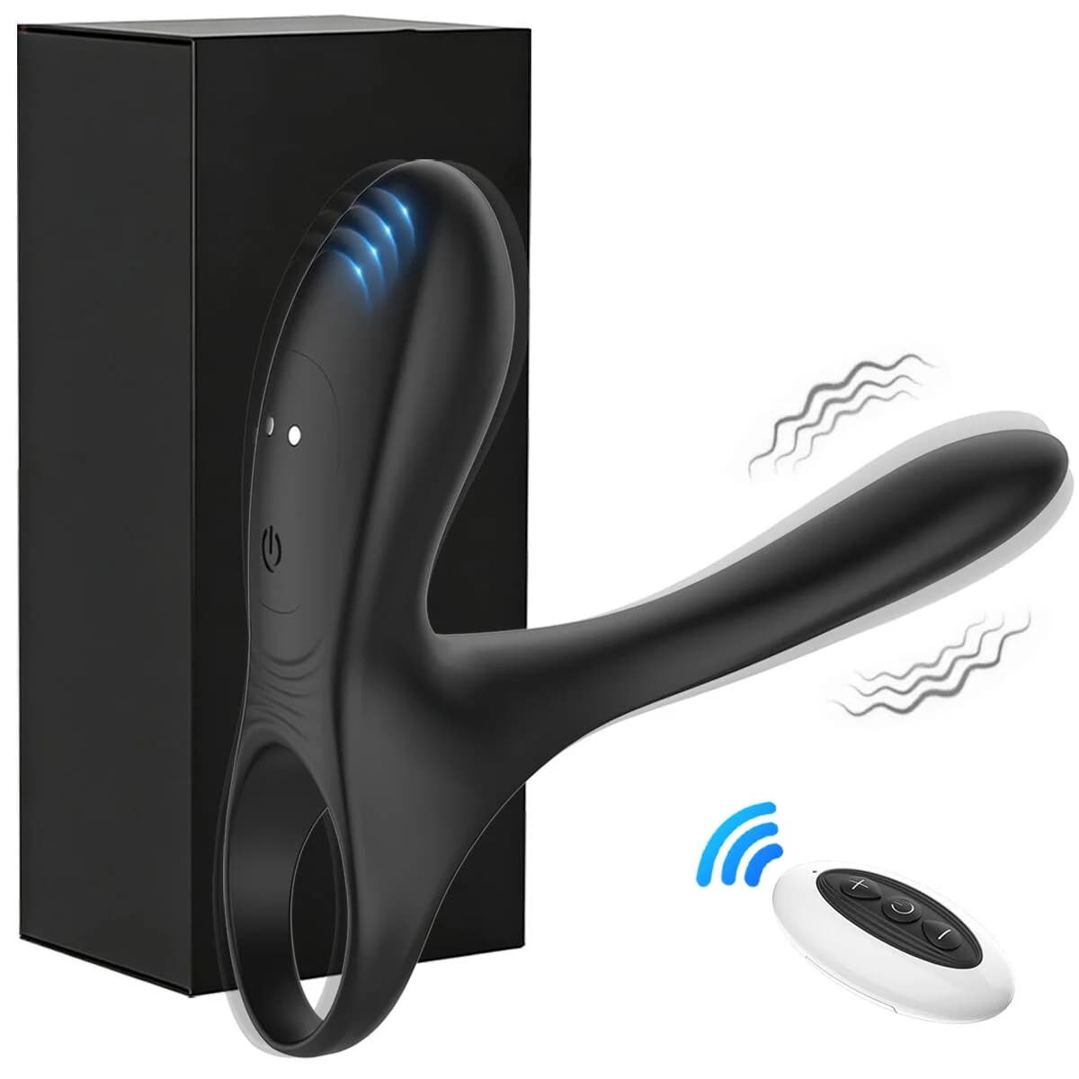 Anello vibrante per pene con telecomando, stimolatore clitorideo, massaggiatore per ritardare l'eiaculazione, ingrandimento dell'erezione, sex toy per uomo