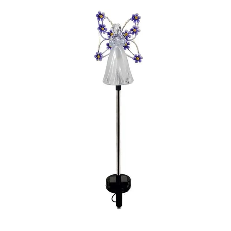 ABWZ-Luci Solari a Forma di Angelo Impermeabili per Esterni, Luci Paesaggistiche a LED Solari Trasparenti con Picchetto per Decorazione