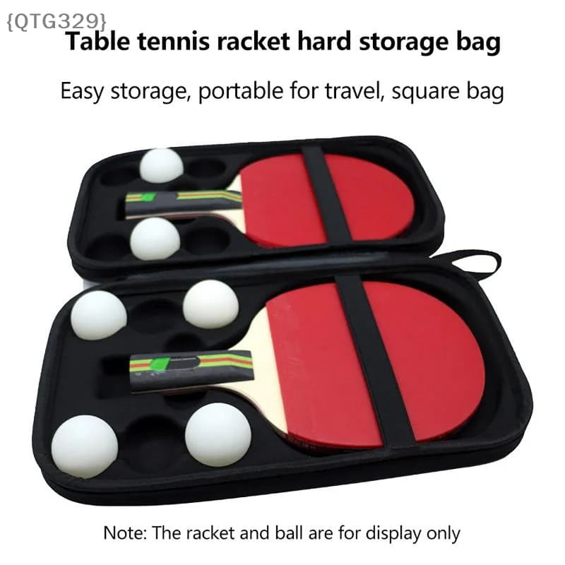 【QTG329】Table Tennis Racket Portable Hard Shell Storage Bag - Shockproof Anti-Fall Wear-Resistant EVA Sports Carrying Case【WQ】