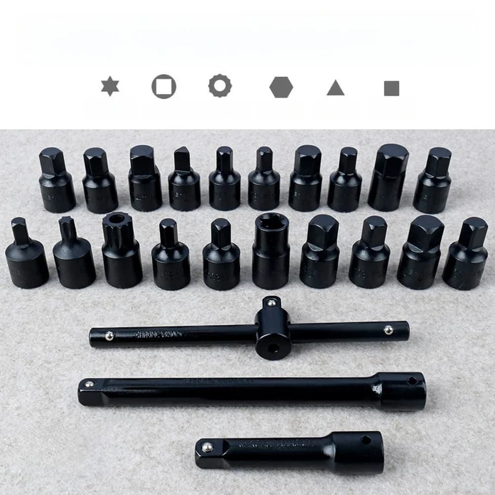 Sale Newest 23 Piece Oil Pan Drain Connector Socket Wrench Set Chrome Vanadium Steel Tool Replacement Car Accessories