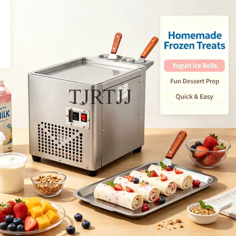 Ice Cream Frying Machine Flat Tea making machine Yogurt Frying Machine Fruit Sprinkler Stainless Steel