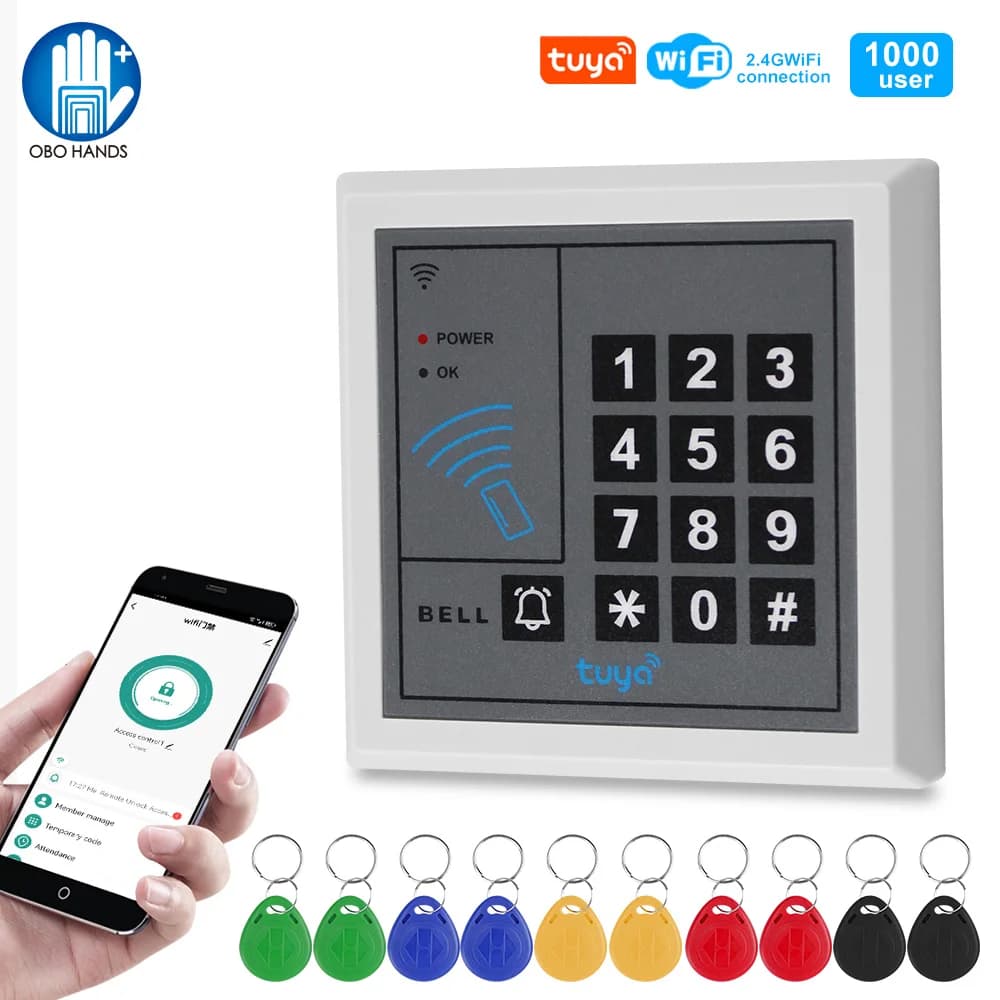 Tastiera per controllo accessi WiFi Tuya 125KHz lettore di schede per Controller di accesso autonomo WG26 Smart APP apriporta Keyless Password Lock