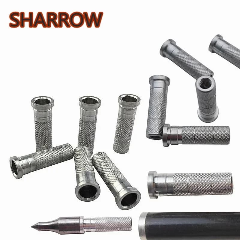 50pcs Alluminio Arrow Inserisci Fit ID 6.0/6.2/7.6 millimetri asta della Freccia Collegare punte di Freccia Per In Fibra di Carbonio freccia Accessori di Ripresa