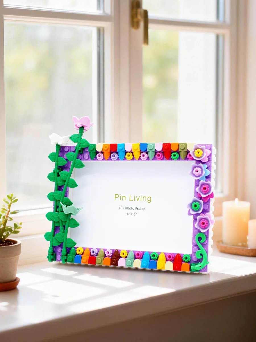 Rectangular plastic frame for children, with spring, creative, table, craftsman, gift