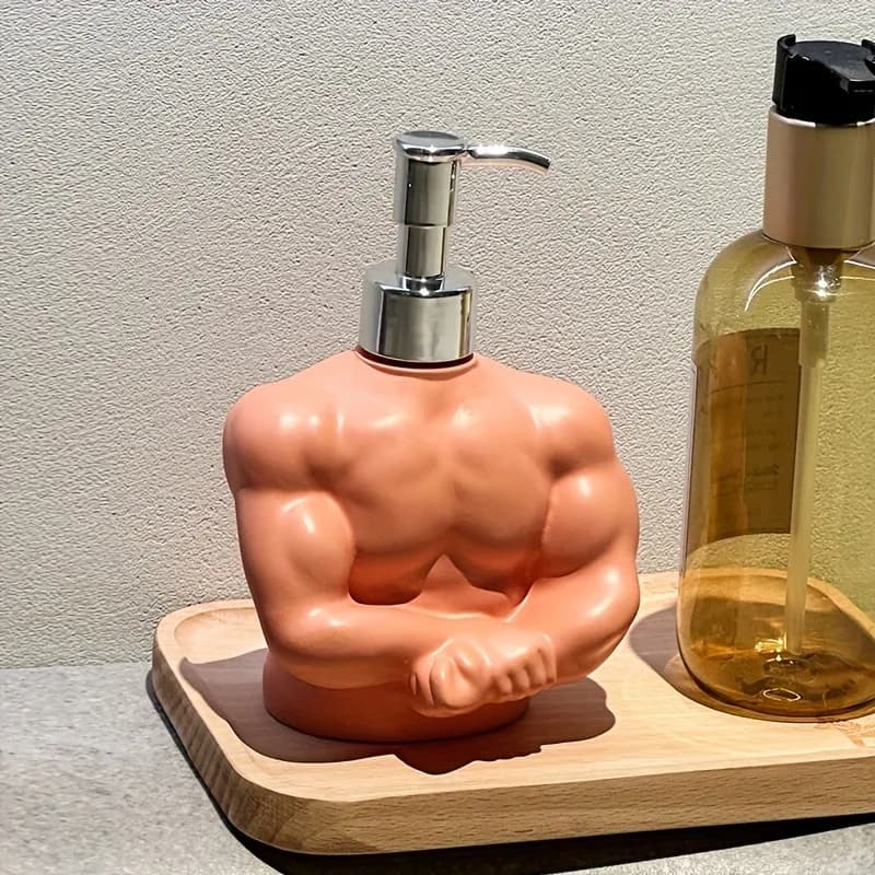 Dispenser di Sapone Creativo a Forma di Muscolo Addominale, Portatile, per Bagno e Hotel
