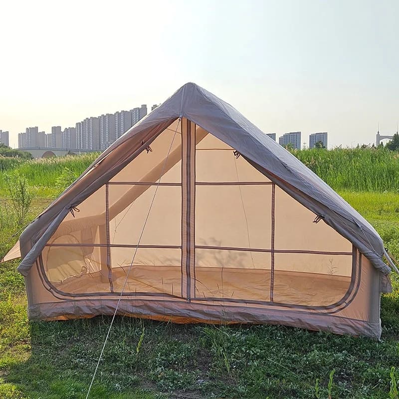 Large Outdoor Family Tent for Camping Waterproof Oxford Canvas with Air Cotton Glamping Inflatable Feature