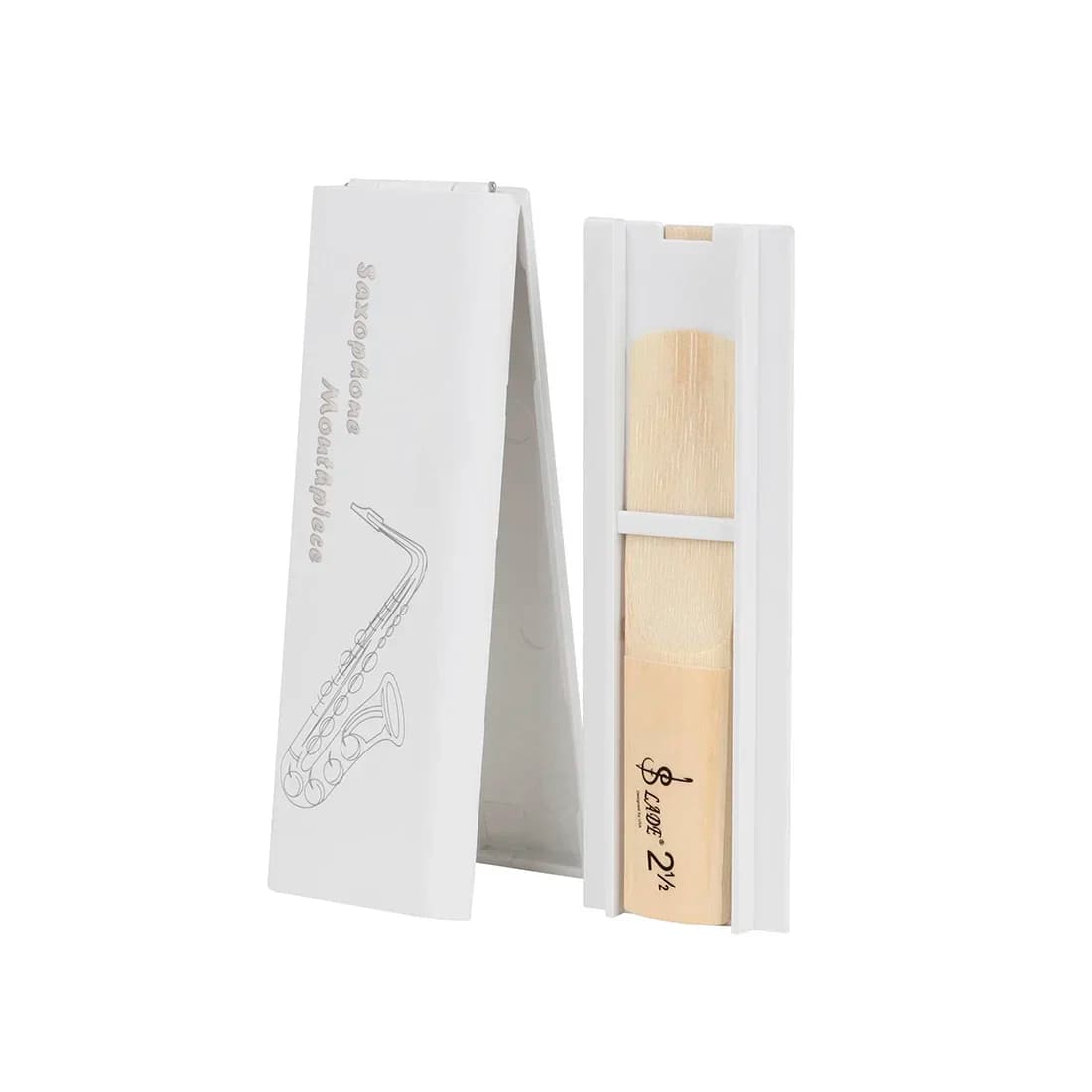 Saxophone Reed Case Box Clarinet Universal White Reed Case Double Sided Individual Slots Saxophone Accessories Clarinet Parts