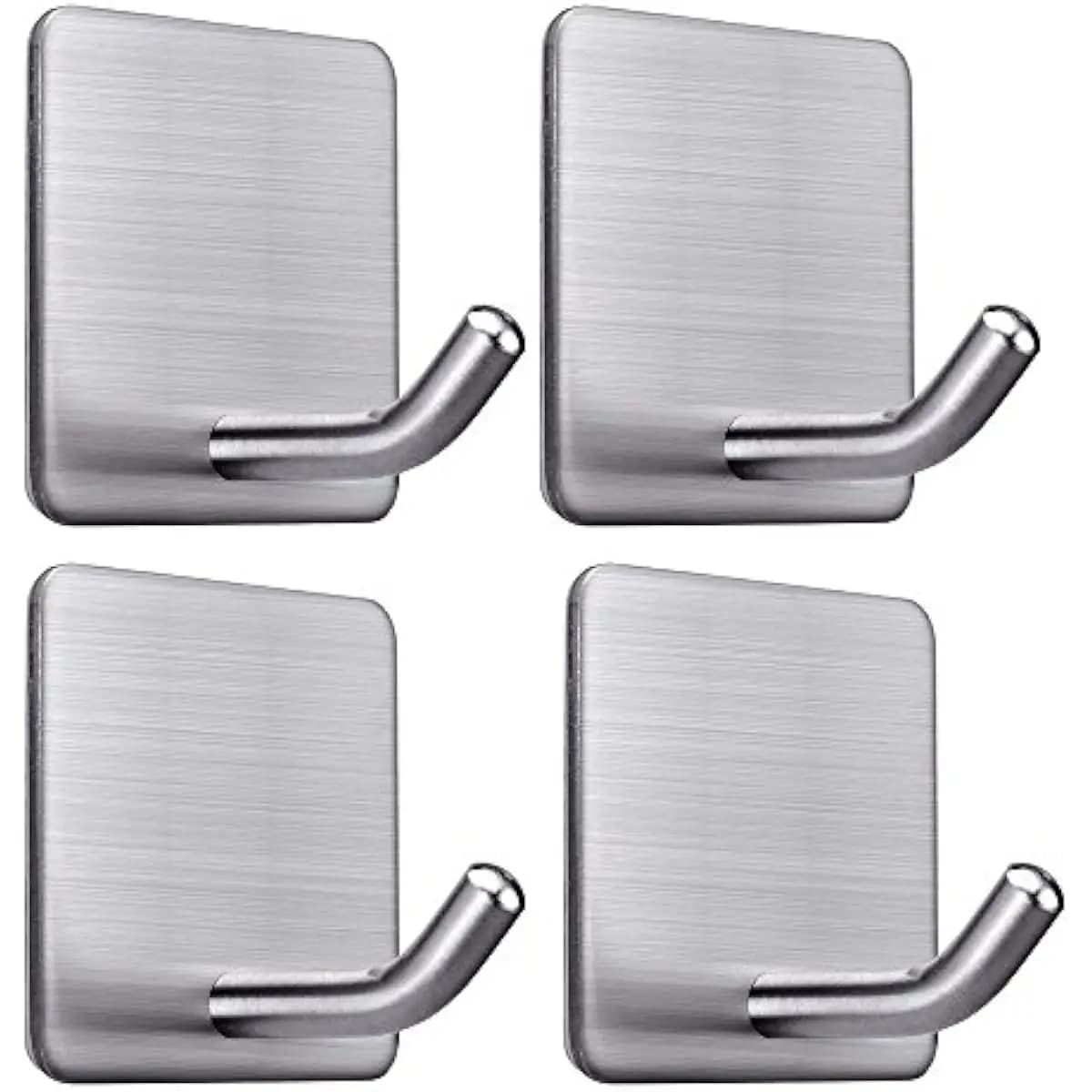 Heavy Duty Adhesive Towel Hooks Stick on Towel Hanger Wall Holder Waterproof Stainless Steel Sticky Hooks for Hanging Bathroom K