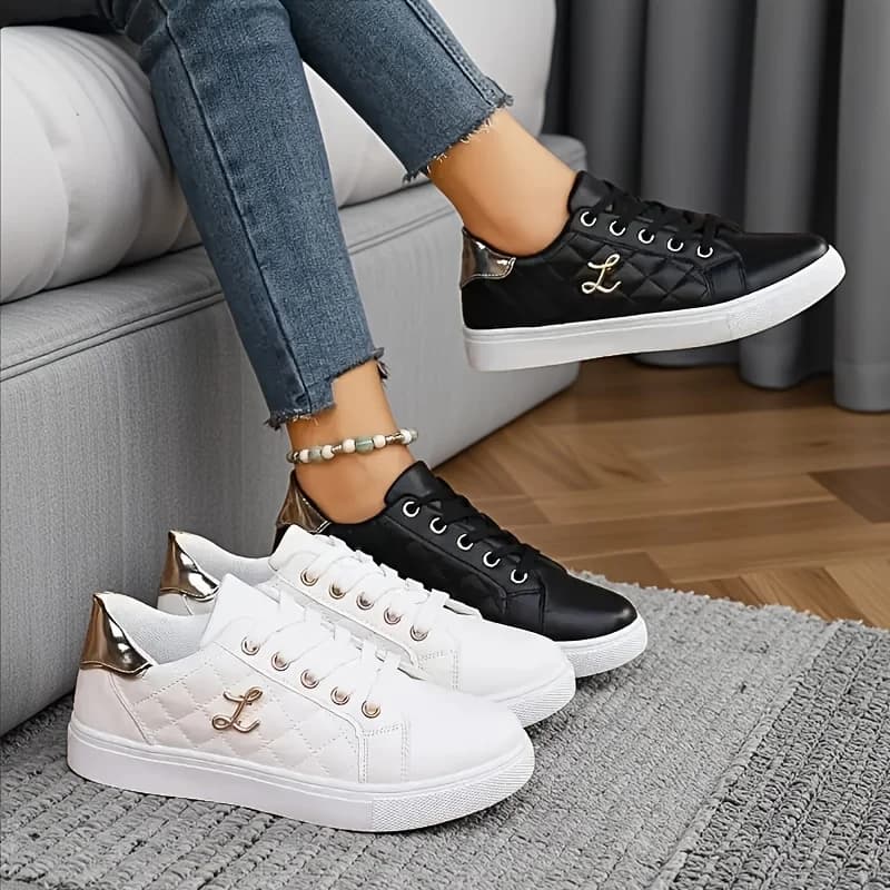 Fashionable women's sneakers for walks, racing sports, orthopedic comfortable tennis shoes with padded insole, breathable bass