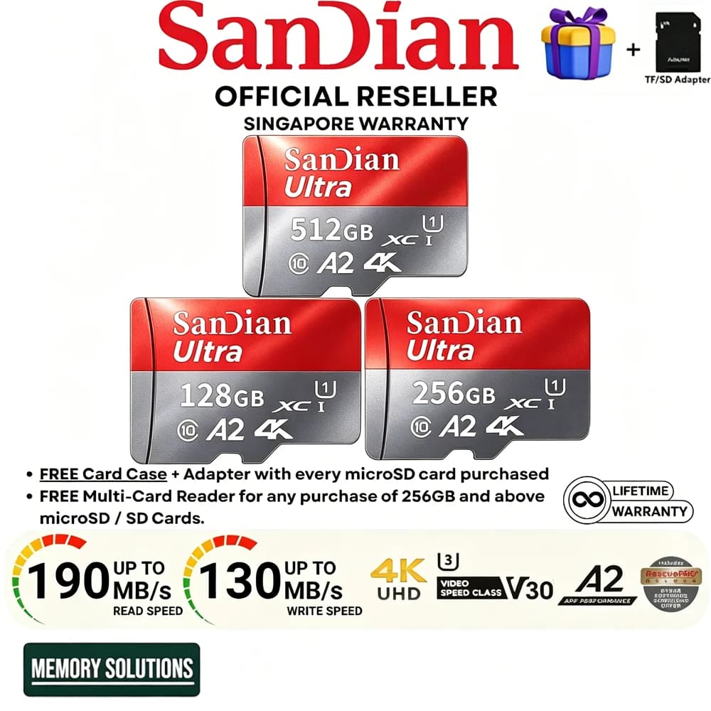 Micro SD Memory Card U3 V30 A2 128GB 256GB 64GB High Speed TF Card for Nintendo Switch Console Gaming Fast Game Data Storage