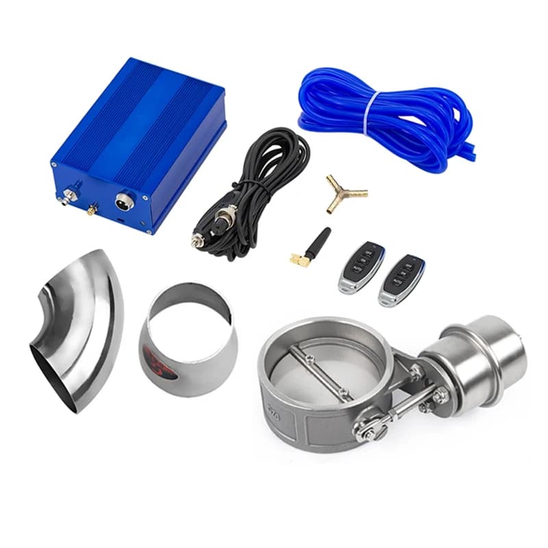 Nuovo! 3 fori stile universale 2/2.5/3.0 '' set di valvole di controllo del sistema di tubi di scarico per aspirapolvere per auto con telecomando