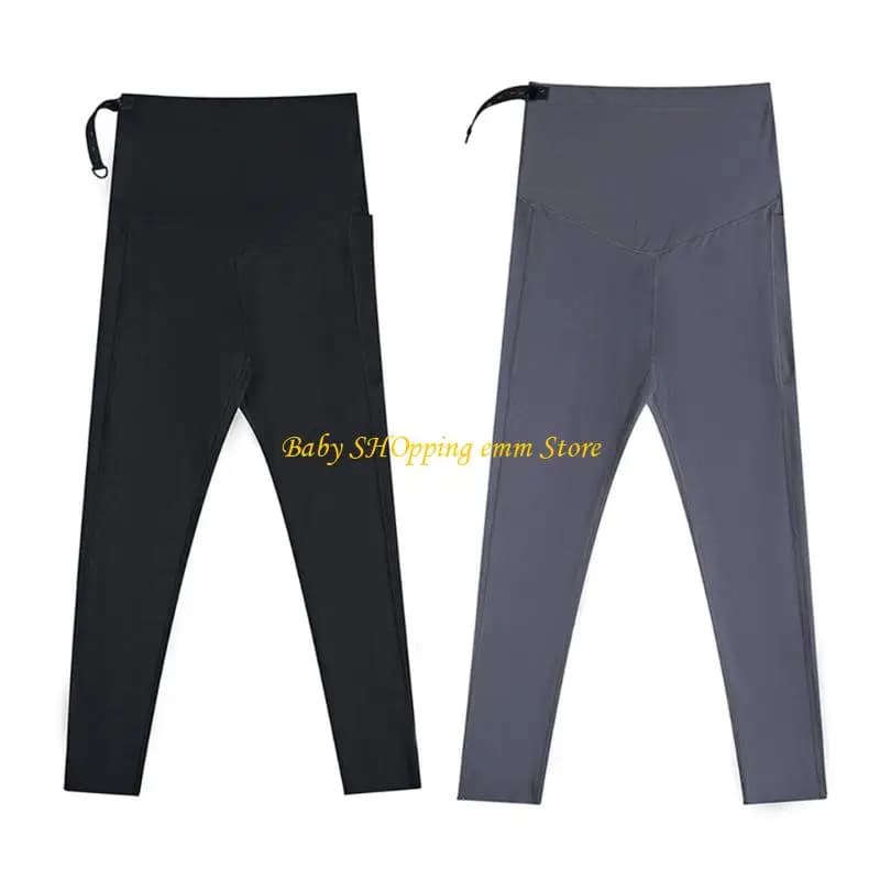 23GD Comodi pantaloni da yoga premaman con fodera in pile, supporto per pancia alto alla caviglia e regalo per comfort
