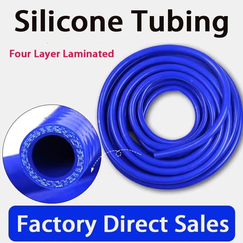 Tubo flessibile del liquido di raffreddamento dritto in silicone per auto 1 metro di lunghezza Tubo intercooler turbo ID 6mm-38mm Tubo per vuoto in silicone con serraggio multistrato
