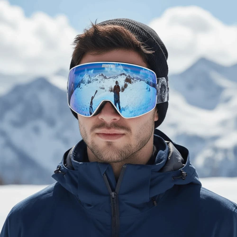 UV400 Protection Ski Goggles Double Layers Anti-Fog Snowboard Goggles Cylindrical Lens Full Coating Snow Glasses Snowmobile