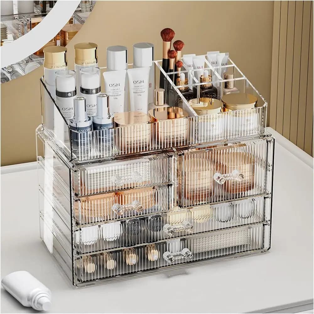 Organizer for Tricks in Transparent Acrylic - 6 Drawers for Toeletta with Higher Storage Space