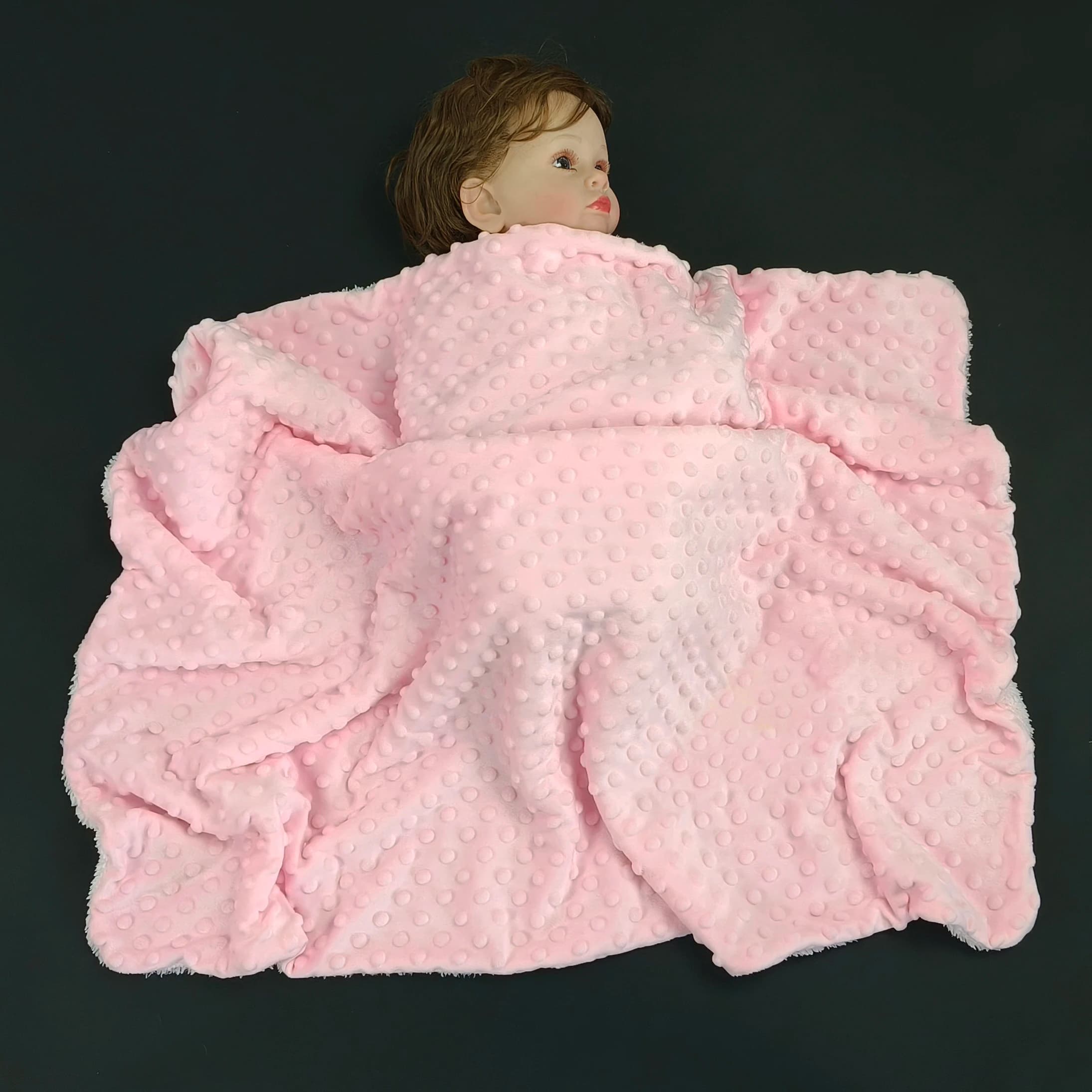 Minky Sherpa Pile Neonato Coperta Lavorata A Maglia Neonata Ragazzo Bambini Inverno Culla Letto Passeggino Coperta Biancheria Da Letto Per Bambini Regalo Di Compleanno
