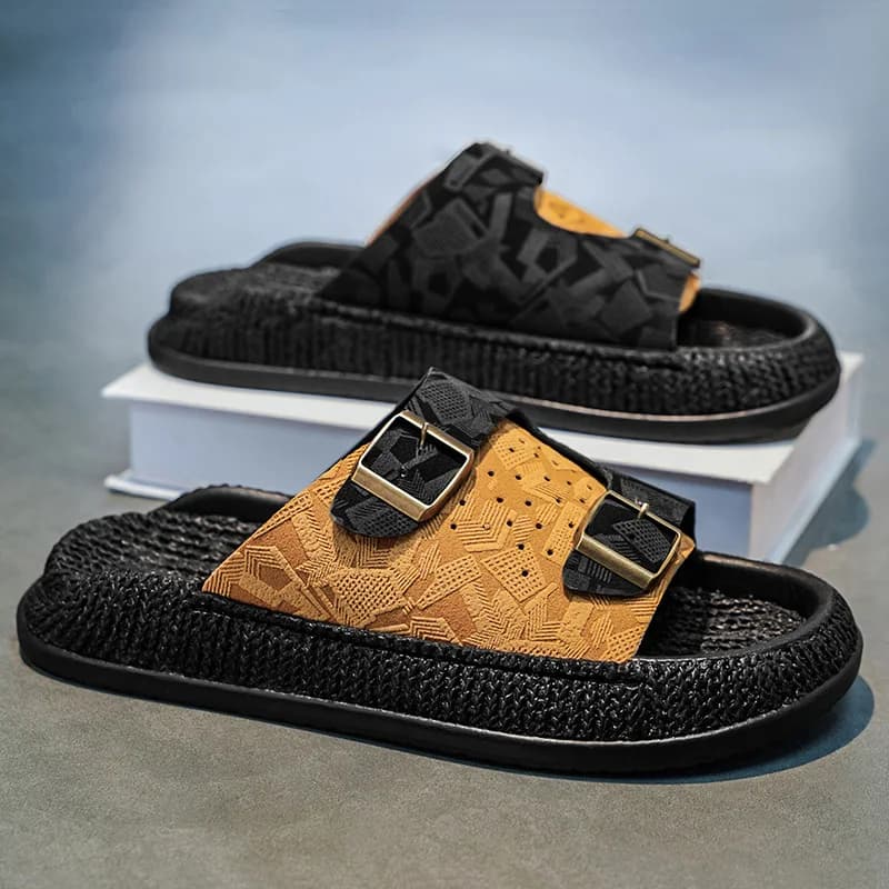 Pantofole casual da uomo alla moda, estive, con suola morbida, antiscivolo, traspiranti, leggere, per spiaggia, sport all'aria aperta, per giovani, per camminare