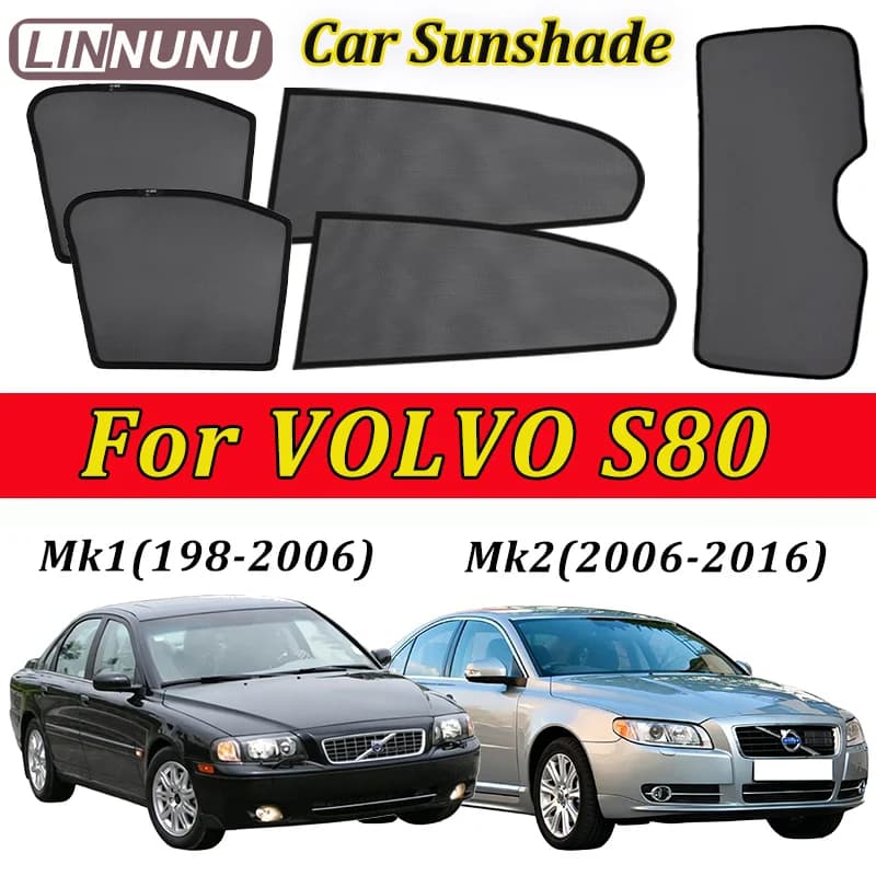 Parasole magnetico per auto LINNUNU per VOLVO S80 1998-2006-2016 P2 P3, tendina per parabrezza, protezione UV, accessori