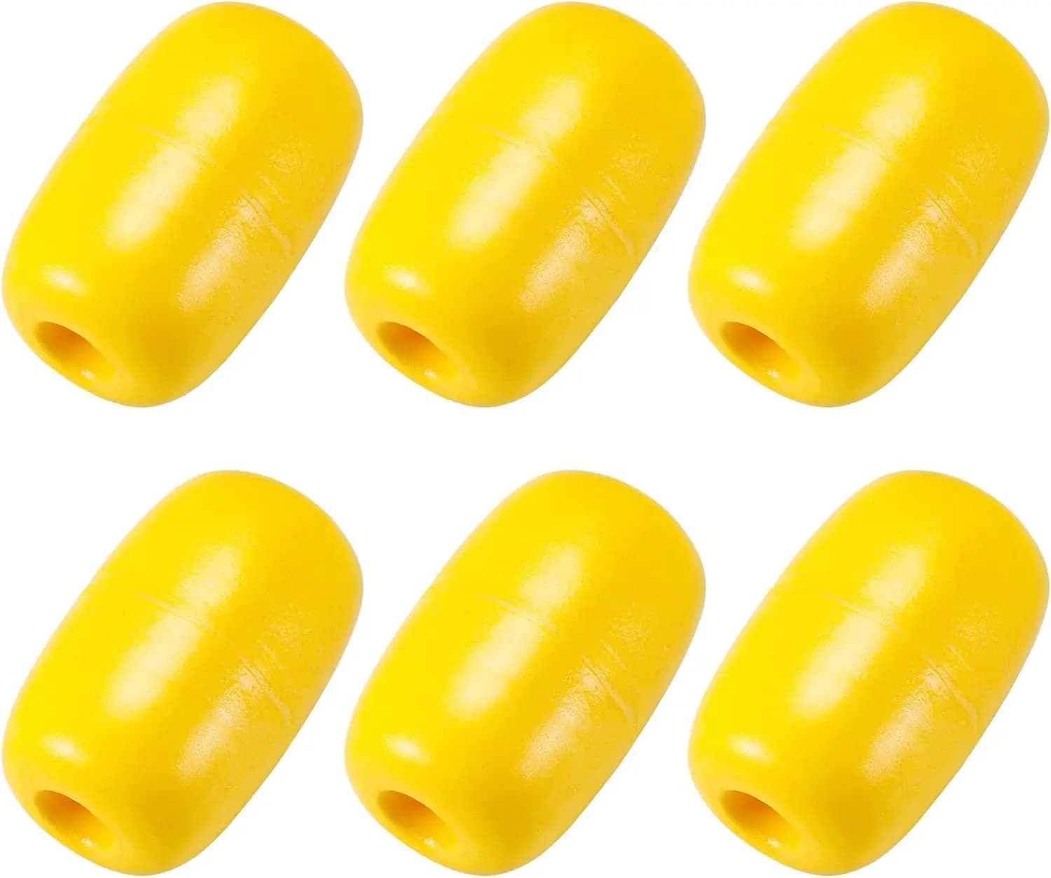 6 pezzi di corda galleggianti marini, galleggiante d'acqua profonda galleggiante ovale 2.7 "x 4.2", boe di segnalazione per la pesca in acque profonde per il nuoto delle barche