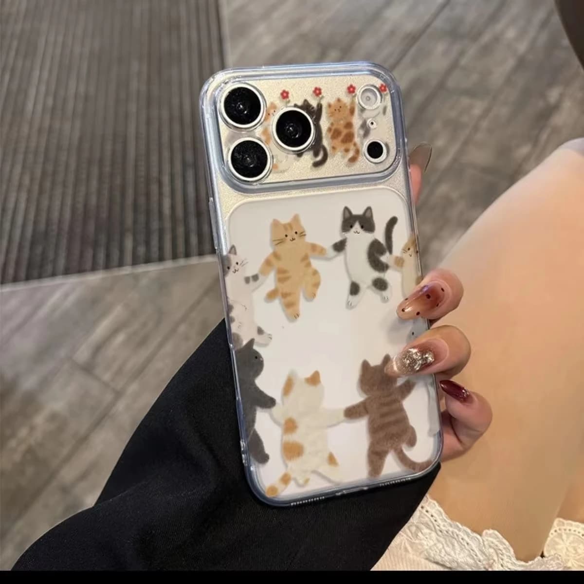 Cute Cartoon layful kitten soft clear Phone Case For iPhone 11 12 13 14 15 16 17 Pro Max 16 Plus Lovely Cat shockproof cover