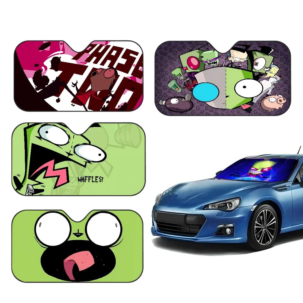 L-Invader Zim Cartoon Parabrezza personalizzato Parasole Copertura per auto Parasole Auto Visiera parasole Coperture per auto Protezione solare per auto