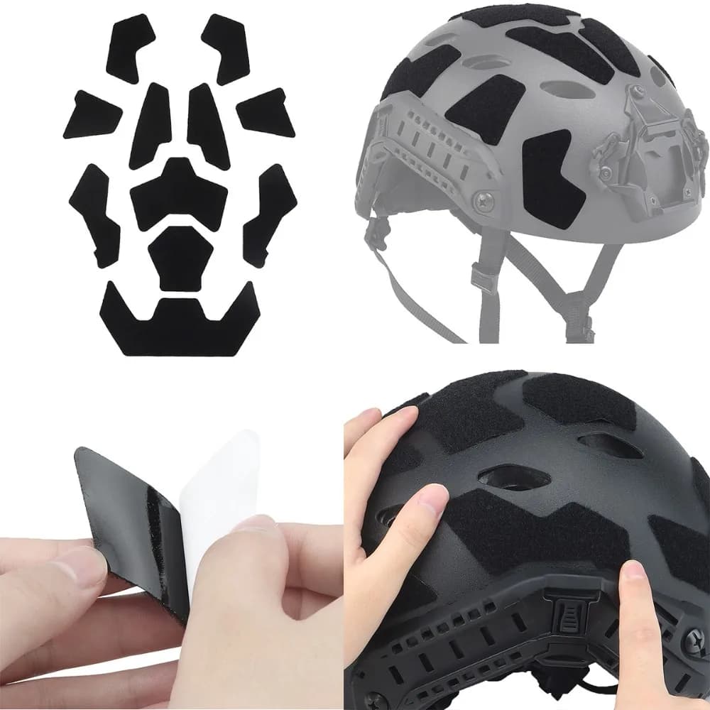 Tactical Helmet Patches Universal Exterior Tape Hook & Loop Stickers Kit for Fast Helmets Magic Sticker Helmet Accessories