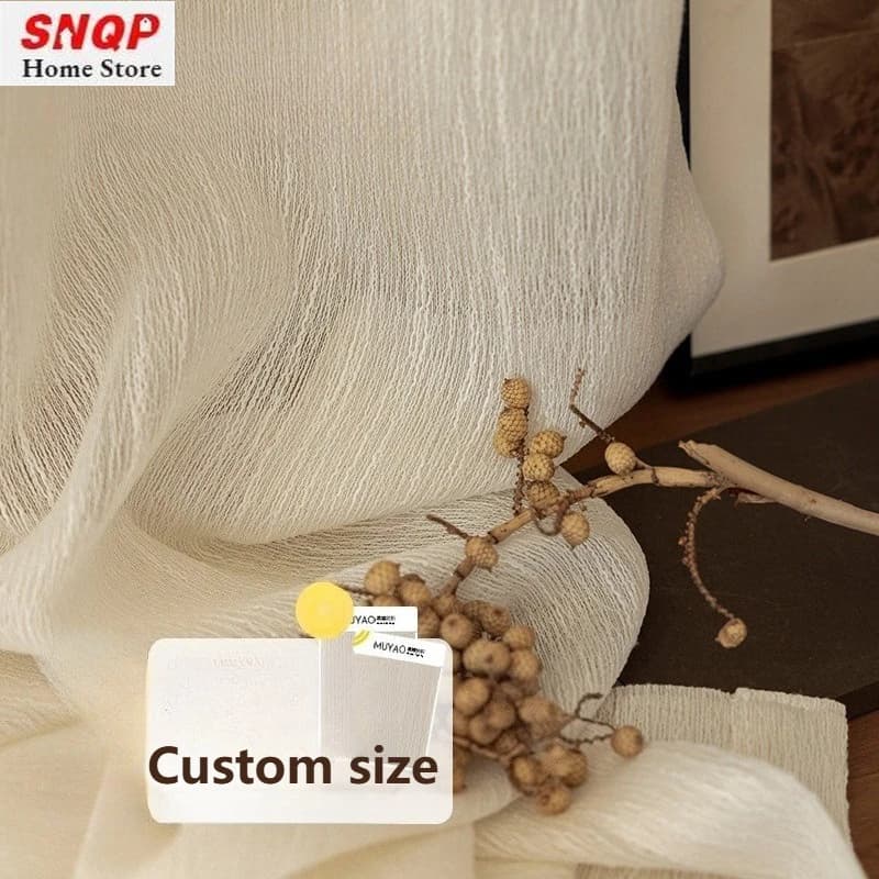 Modern Translucent Luxury White Tulle Curtains for Living Room Bedroom Dining Custom Size Romantic Grace Luxury Fashion Decor