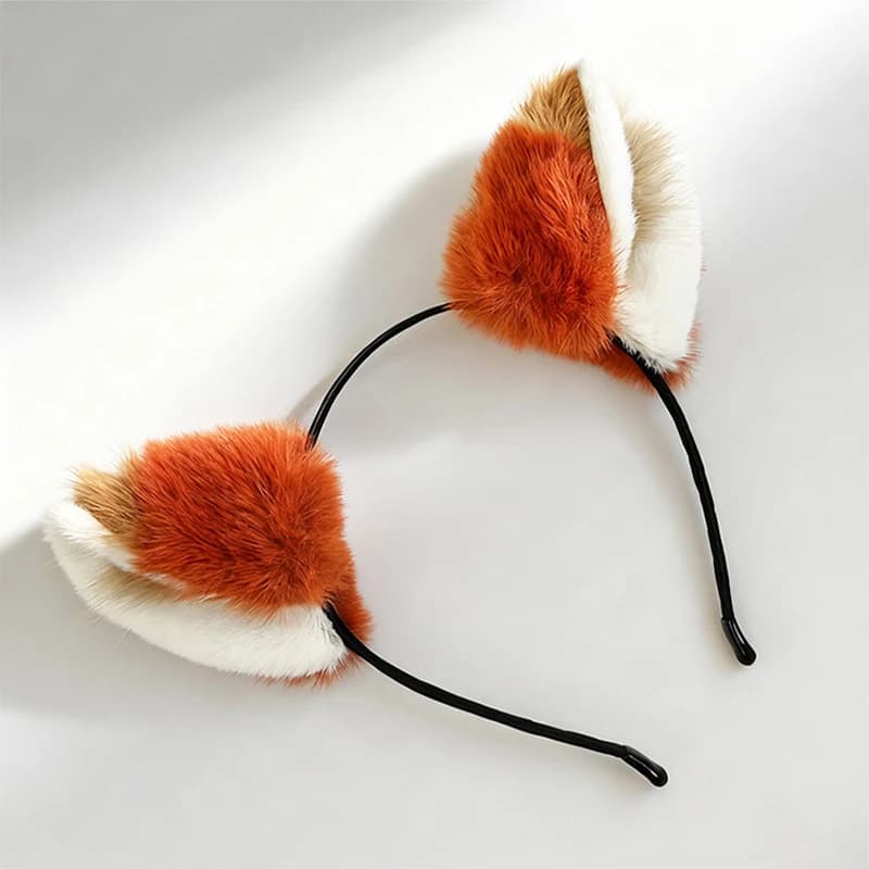 Fox Ears Headband For Women Plush Furry Animal Ears Hair Hoop Cosplay Costume Accessory For Halloween Party Anime & Daily 2026