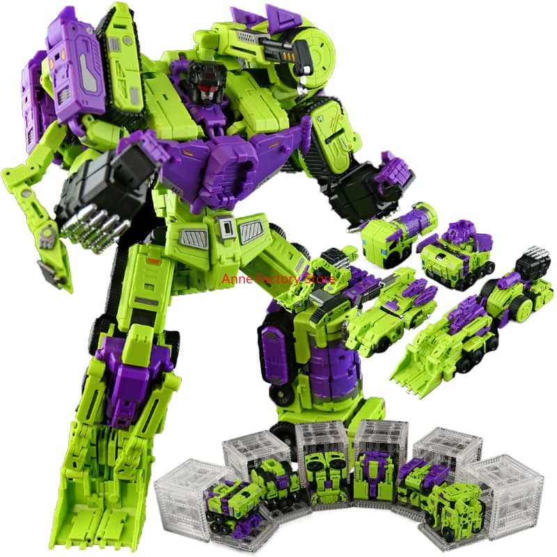 IN MAGAZZINO NOW Lucky Cat Trasformazione MICRO COSMOS MC-02 RIKI-OH Devastator Set completo Action Figures Collezione regalo giocattolo