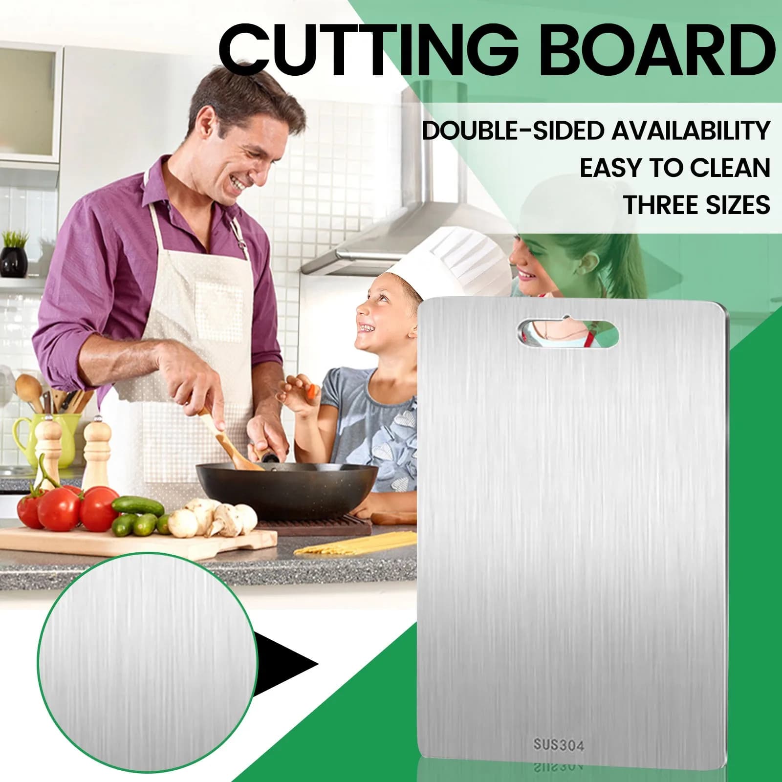 Stainless steel panel and kitchen cutter for domestic use double-sided cutter for kneading